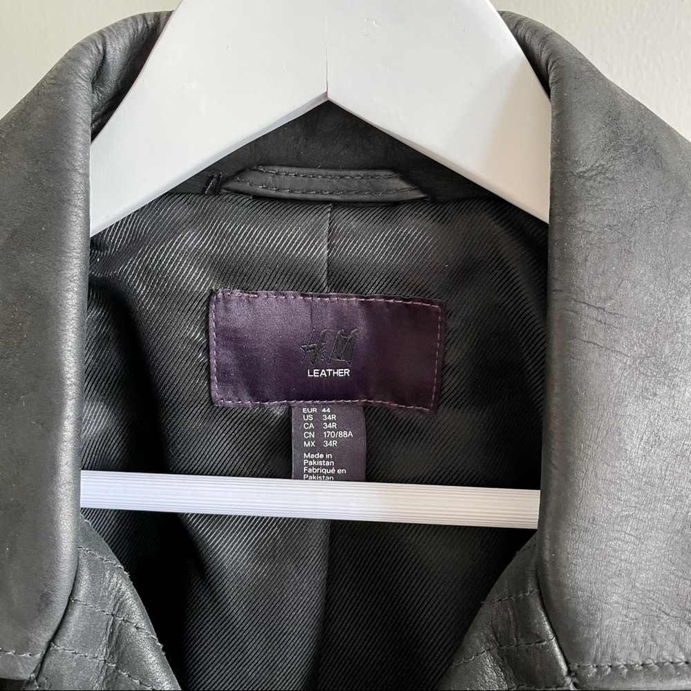 H&M TREND label Leather biker jacket - Picture 14 of 14